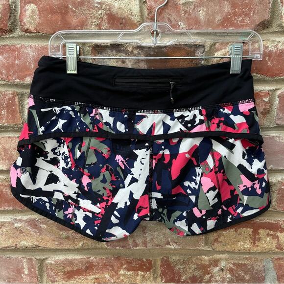 Lululemon Run Speed Shorts 2.5" Size 4 in Pop Cut Boom Juice Multi EUC - Picture 8 of 8